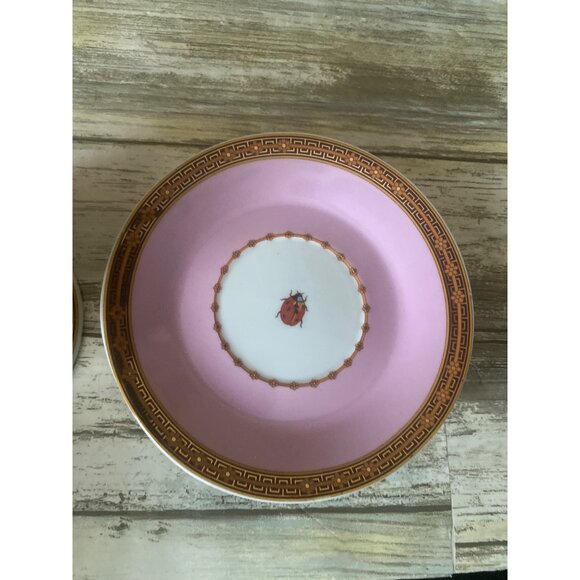 Rutherford Le Jardin De Italy Design Espresso Cup & Saucer Set Pink Gold inBox - Picture 3 of 16